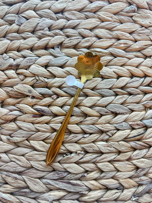 Gold flower tea spoon