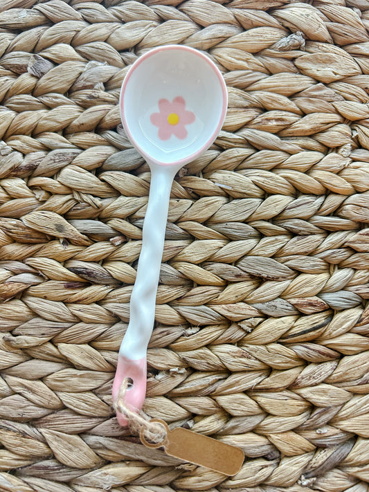 Pink Flower tea spoon