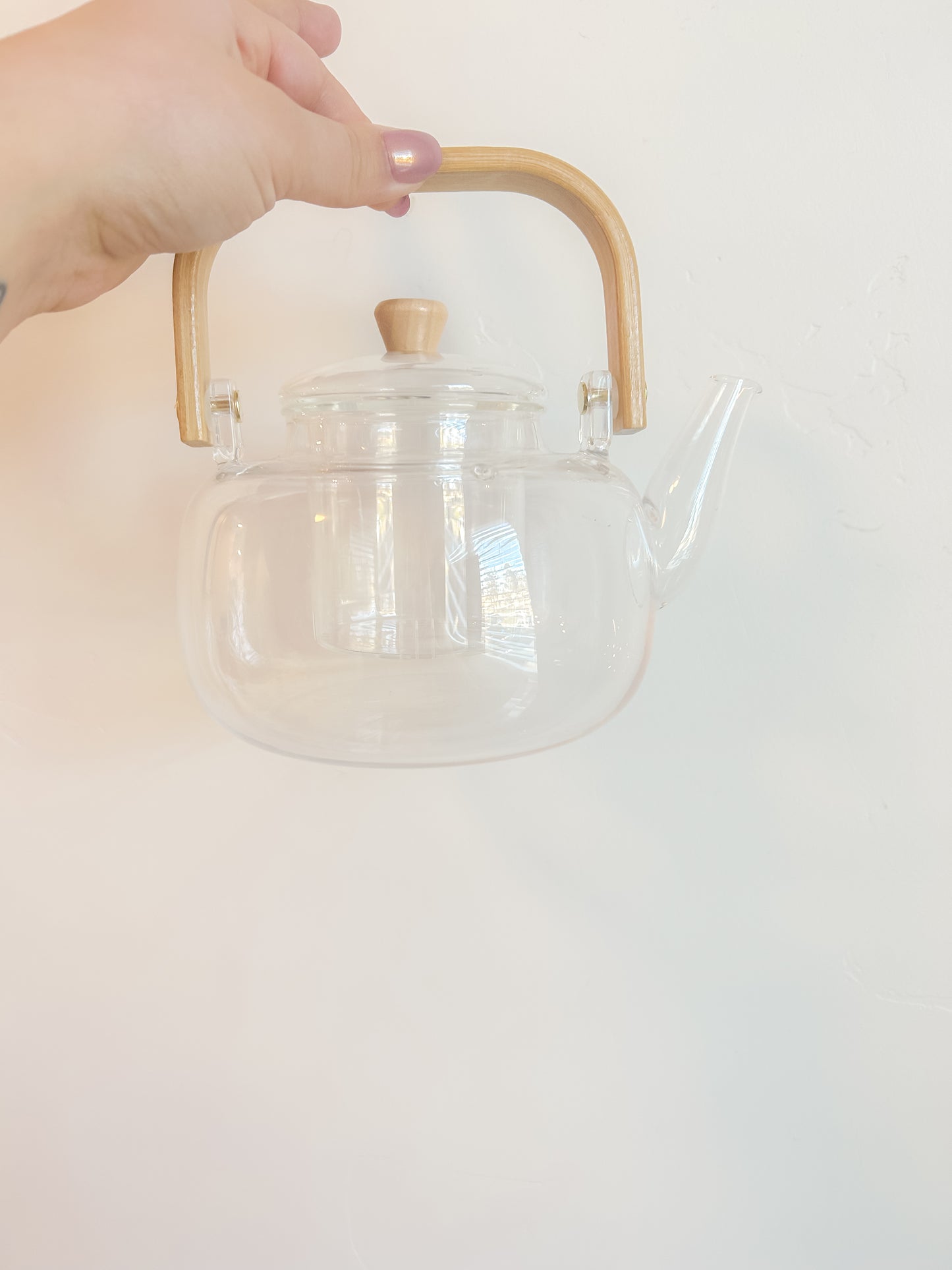 Glass steeper tea pot