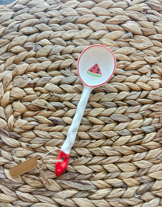 Red watermelon tea spoon