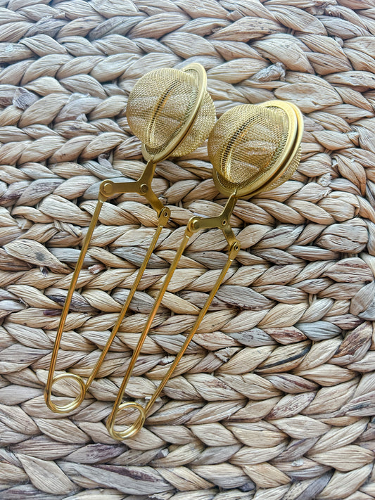 Gold ball squeeze tea steeper wand